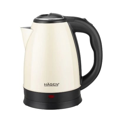 HAGEN Bouilloire &eacute;lectrique 1.8L inox sans fil Cr&egrave;me  HA5525-CRM