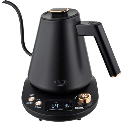 ADLER Bouilloire &eacute;lectrique AD 1349 &agrave; bec long 1,0L, base rotative 360&deg; - Maintien de la temp&eacute;rature