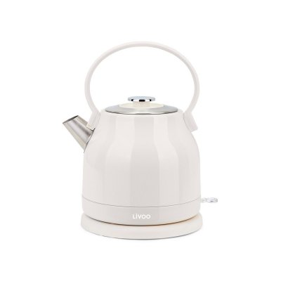 LIVOO Bouilloire r&eacute;tro 15 L -  - DOD202C - Cr&egrave;me