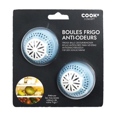 AC DECO Boule Anti-odeurs pour frigo - Lot de 2 - Accessoire de cuisine