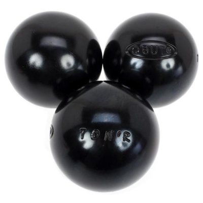 OBUT Boules de p&eacute;tanque Ton.r tres tendre 75 mm -  680g Noir