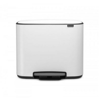 BRABANTIA  - 121142 - Poubelle Bo Pedal Bin, 11 + 23 litres, Blanc