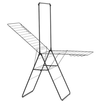 BRABANTIA  HangOn Droogrek - 25 meter - met Stang - Matt Black (403521)