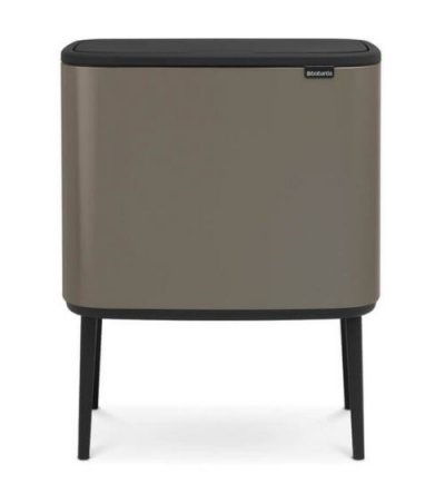 BRABANTIA  - poubelle 2 seaux 11+23l platinium - 316142