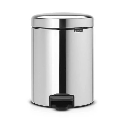 BRABANTIA  Poubelle 5 L Brillant Steel - New Icon