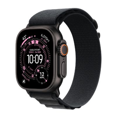 APPLE Bracelet 49 mm - Large Alpine noir naturel