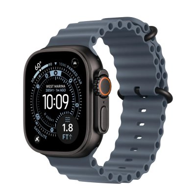 APPLE Bracelet 49 mm - Oc&eacute;an bleu maritime- Noir