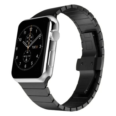 Bracelet Apple Watch 42 et 44 mm Maillons m&eacute;talliques - Noir