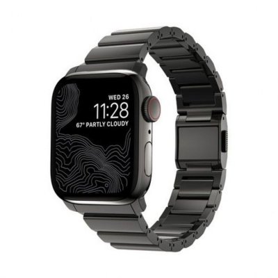 NOMAD Bracelet Apple Watch  acier 38/40/41mm V2 Graphite Hardware 