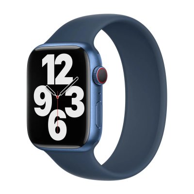 APPLE Bracelet Boucle unique en Silicone  Watch 38/40/41/42 mm - Taille 1 - Abyss Blue