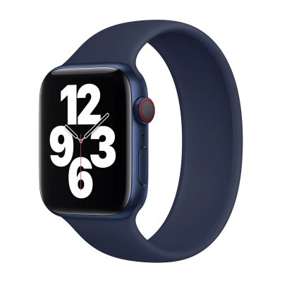 APPLE Bracelet Boucle unique en Silicone  Watch  38/40/41/42 mm - Taille 1 - Deep Navy