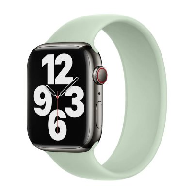 APPLE Bracelet Boucle unique en Silicone  Watch  38/40/41/42 mm - Taille 2 - Mineral Green