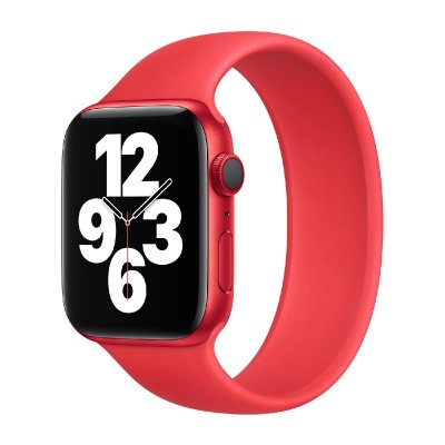 APPLE Bracelet Boucle unique en Silicone  Watch  38/40/41/42 mm - Taille 4 - (Product) Red