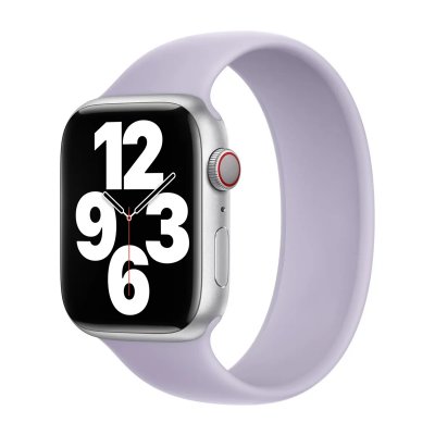 APPLE Bracelet Boucle unique en Silicone  Watch 38/40/41/42 mm - Taille 8 - Purple Fog
