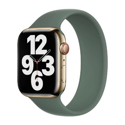 APPLE Bracelet Boucle unique en Silicone  Watch 38/40/41/42 mm - Taille 9 - Eucalyptus