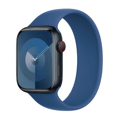 APPLE Bracelet Boucle unique en Silicone  Watch  44/45/46/49 mm - Taille 10 - Blue Ocean