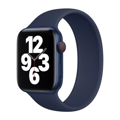 APPLE Bracelet Boucle unique en Silicone  Watch 44/45/46/49 mm - Taille 11 - Deep Navy