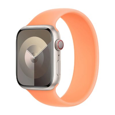 APPLE Bracelet Boucle unique en Silicone  Watch  44/45/46/49 mm - Taille 3 - Orange Sorbet