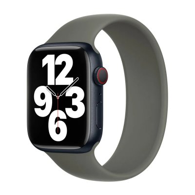 APPLE Bracelet Boucle unique en Silicone  Watch 44/45/46/49 mm - Taille 4 - Olive