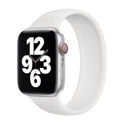 APPLE Bracelet Boucle unique en Silicone  Watch 44/45/46/49 mm - Taille 5 - White