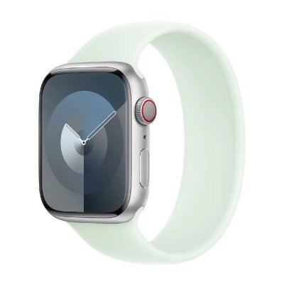 APPLE Bracelet Boucle unique en Silicone  Watch  44/45/46/49 mm - Taille 6 - Soft Mint