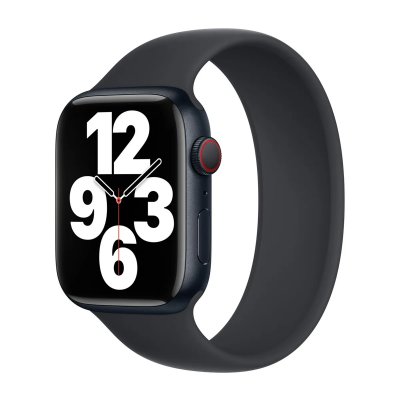 APPLE Bracelet Boucle unique en Silicone  Watch  44/45/46/49 mm - Taille 7 - Midnight
