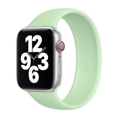 APPLE Bracelet Boucle unique en Silicone  Watch  44/45/46/49 mm - Taille 8 - Pistachio