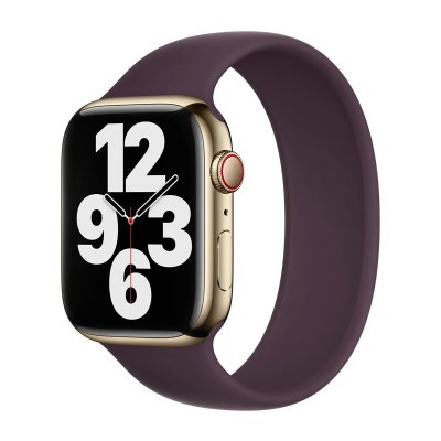 APPLE Bracelet Boucle unique en Silicone  Watch  44/45/46/49 mm - Taille 9 - Dark Cherry