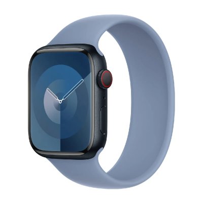 APPLE Bracelet Boucle unique en Silicone  Watch  44/45/46/49 mm - Taille 9 - Winter Blue