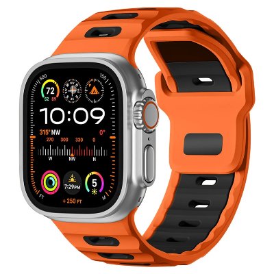 INF Bracelet &Eacute;l&eacute;gant En Silicone Pour Apple Watch 42/44/45/46/49mm Orange