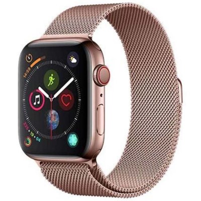 DEVIA Bracelet pour Watch 42 / 45 / 49mm El&eacute;gant en Maille Milanaise Rose