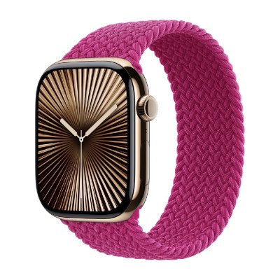 APPLE Bracelet Solo tress&eacute;  Watch  38/40/41/42 mm - Taille 2 - Magenta