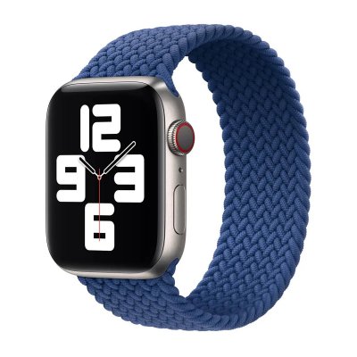 APPLE Bracelet Solo tress&eacute;  Watch  38/40/41/42 mm - Taille 4 - Atlantic Blue