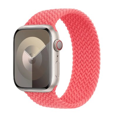 APPLE Bracelet Solo tress&eacute;  Watch  38/40/41/42 mm - Taille 8 - Guava