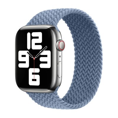 APPLE Bracelet Solo tress&eacute;  Watch  38/40/41/42 mm - Taille 8 - Slate Blue