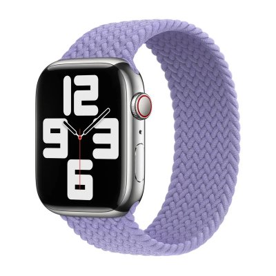APPLE Bracelet Solo tress&eacute;  Watch 44/45/46/49 mm - Taille 12 - Lavender