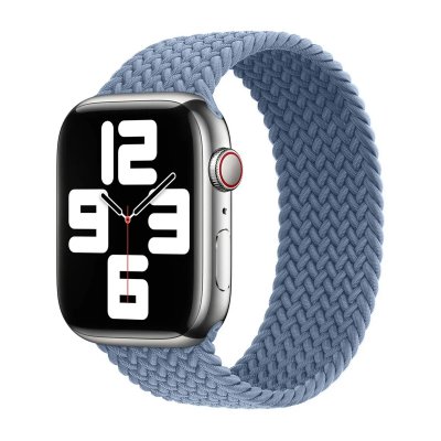 APPLE Bracelet Solo tress&eacute;  Watch  44/45/46/49 mm - Taille 2 - Slate Blue
