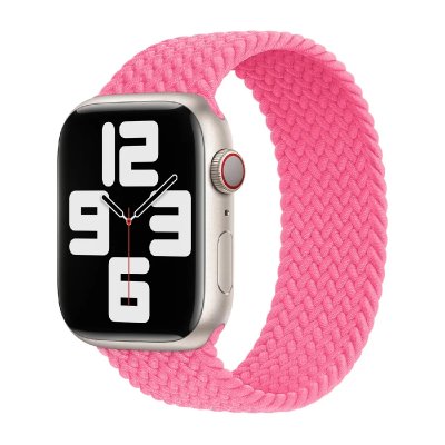 APPLE Bracelet Solo tress&eacute;  Watch  44/45/46/49 mm - Taille 4 - Flamingo