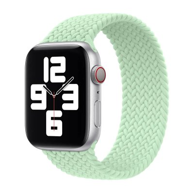 APPLE Bracelet Solo tress&eacute;  Watch 44/45/46/49 mm - Taille 6 - Pistachio