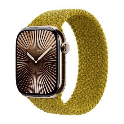 APPLE Bracelet Solo tress&eacute;  Watch Series 1 - 11 / SE / Ultra (44/45/46/49 mm) - Taille 5 - Chartreuse