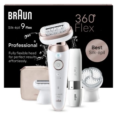 BRAUN  &Eacute;pilateur Silk Epil 9-360 3D +  Mini-tondeuse corps BS1000