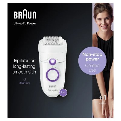 BRAUN  &Eacute;pilateur Silk-&eacute;pil SE5 5505 Power. Couleur: Violet