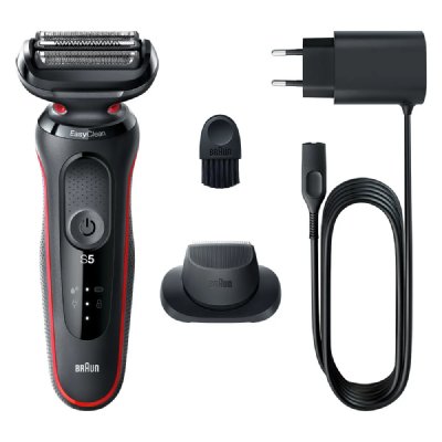 BRAUN  Rasoir Series 5 - Avec Tondeuse de Pr&eacute;cision - Rouge