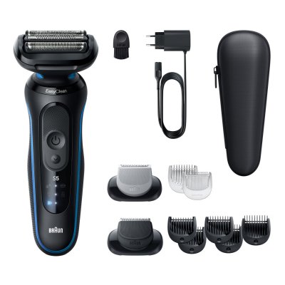 BRAUN  Series 5 52-B1650S Rasoio Elettrico Wet&Dry Blu con Rifinitore
