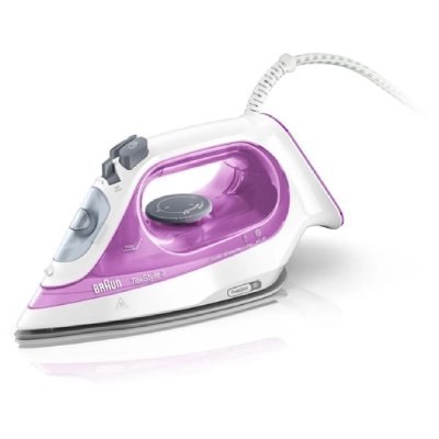 BRAUN  TexStyle 3 SI 3031 PU - Fer &agrave; vapeur Gris/rose