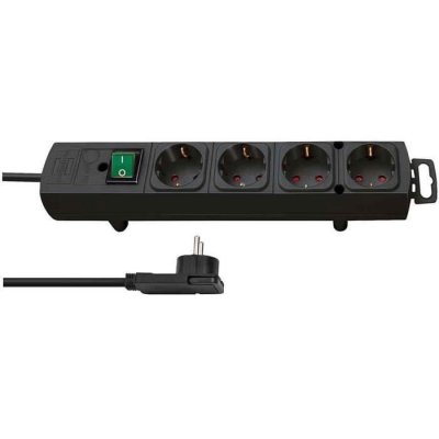 BRENNENSTUHL  Alu-office-line Power Strip 4 Outlets With Switch Noir