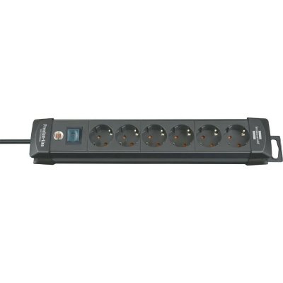 BRENNENSTUHL  Premium-line Power Strip 6 Outlets With Switch Noir