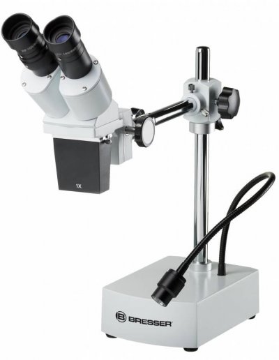 BRESSER  microscope Biorit ICD CS 5x-20x 49 cm aluminium blanc/noir