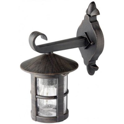BRILLIANT  Applique ext&eacute;rieure descendante Jordy 60W - Noir et rouille