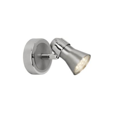 BRILLIANT  Applique spot LED &agrave; 1 lumi&egrave;re Sanny GU10 3W acier et chrome